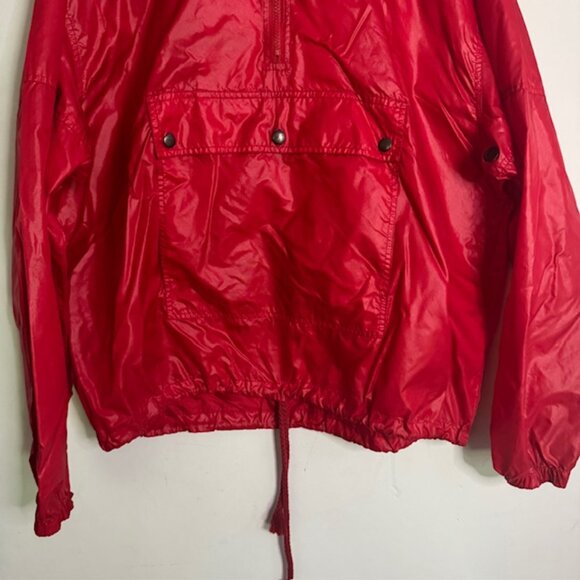 Vintage IZOD 1990's Red Pocket Front Windbreaker w/ Hood Size XL - Picture 2 of 9